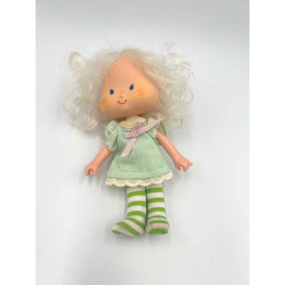 Vintage 1980s Kenner Strawberry Shortcake Angel Cake Doll Green Striped Tights
